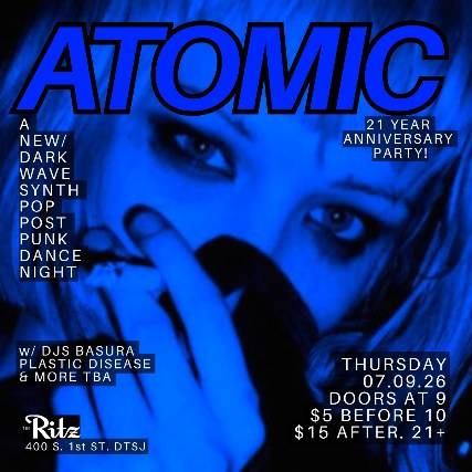 Atomic: New Darkwave / Synth-Pop / Post-Punk flyer