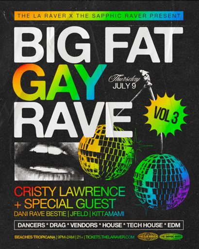 Big Fat Gay Rave Vol. 3 flyer