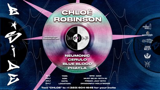 Bsidela: Chloe Robinson, Neumonic b2b Hypho, Cerulo, Blue Blood, Phayla flyer