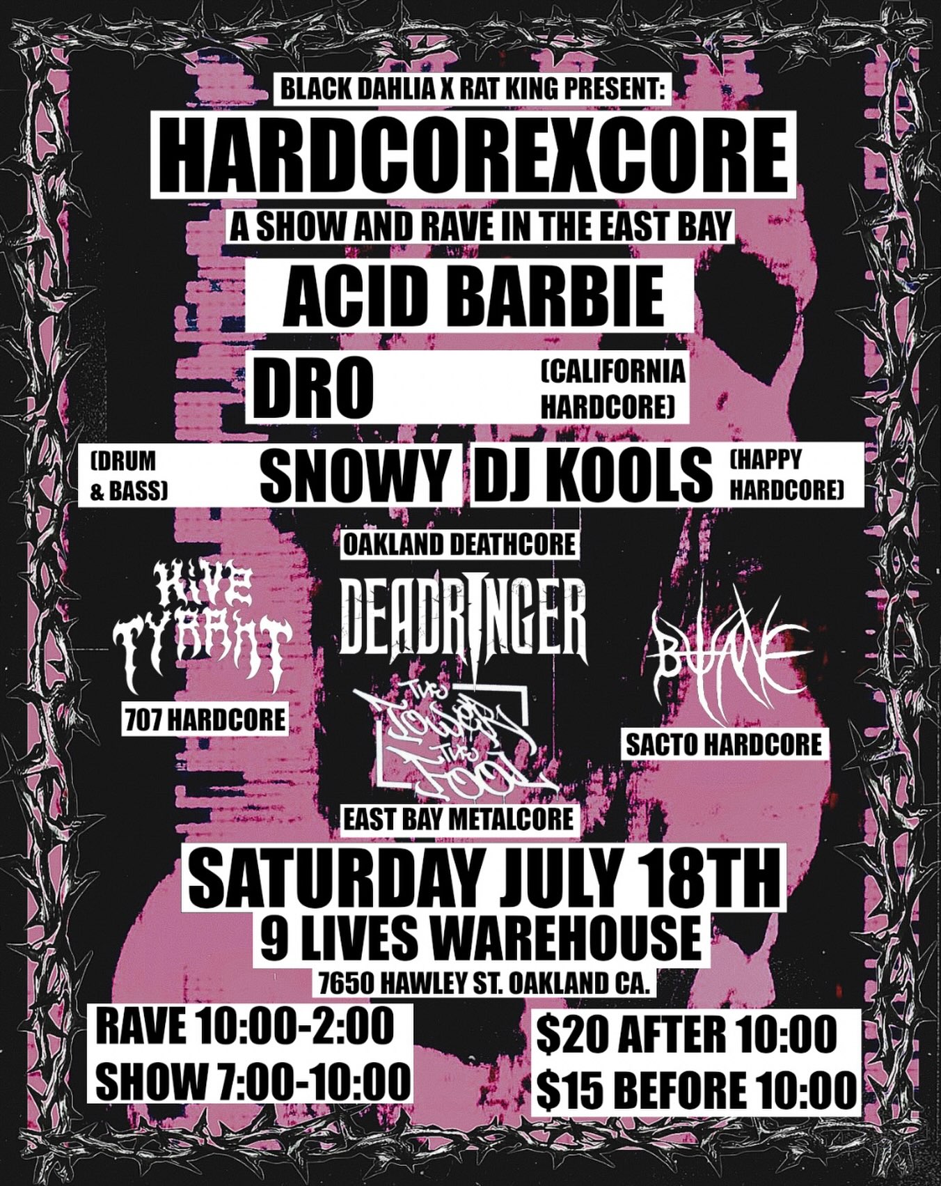COREXHARDCORE — Show & Rave flyer