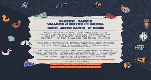 Dirtybird Campout x Northern Nights Music Festival flyer