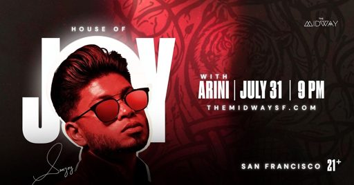 House Of Joy: Sanjoy + ARINI flyer