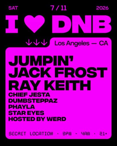 I Love DnB: Jumpin Jack Frost + Ray Keith flyer