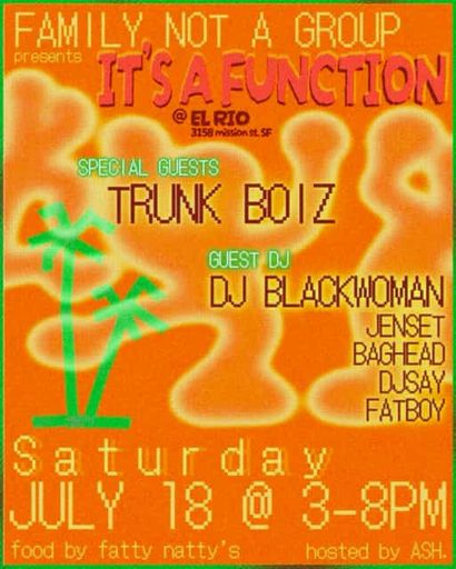 It's A Function at El Rio (FNG) flyer