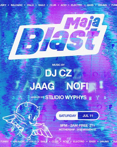 Maja Blast: DJ CZ, Jaag, Nofi flyer