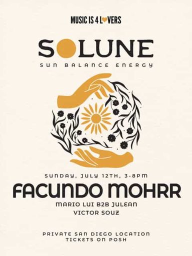 Solune Ft Facundo Mohrr, Mario Lui b2b Julean, Victor Souz flyer