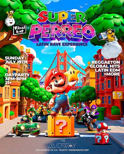 Super Perreo – Latin Rave Day Party flyer